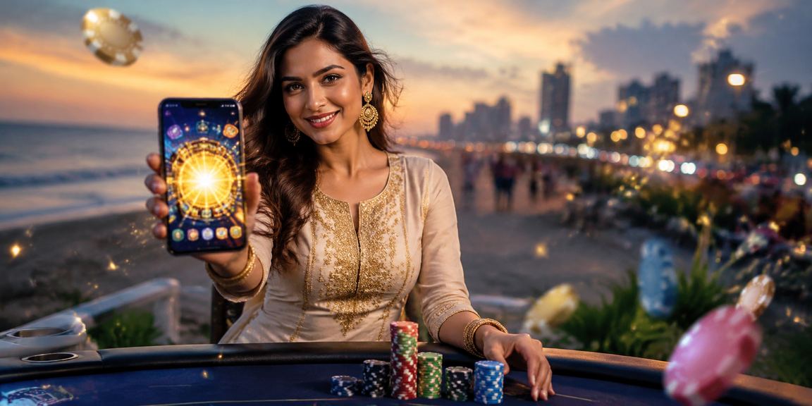 Marina Beach in Chennai with sports betting theme